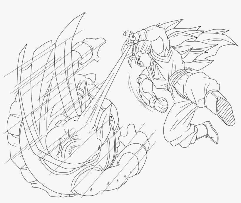 Majin Buu Goku Vegeta Frieza Drawing - Majin Buu, transparent png download