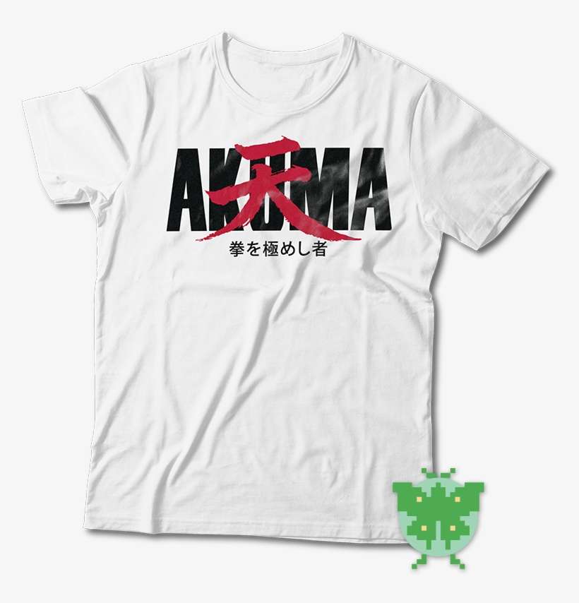 White Akuma X Akira Shirt - Mustache Design On T Shirt, transparent png download