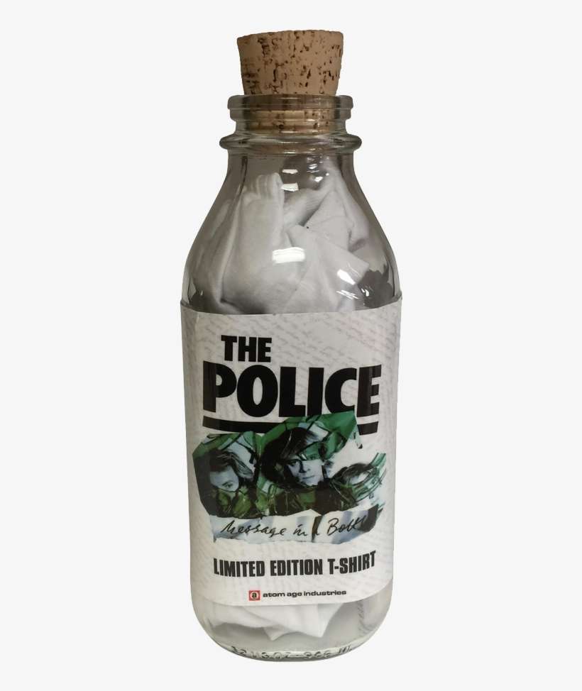 Police "message In A Bottle" T-shirt In A Bottle - T Shirt In A Bottle, transparent png download