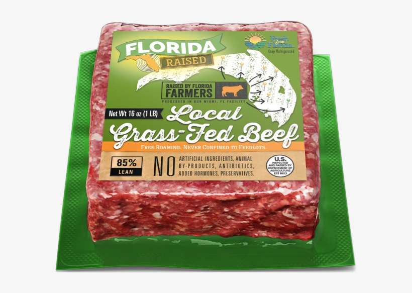 Miami Beef Locally Raised Grass-fed 1lb Ground Beef - Ground Beef, transparent png download