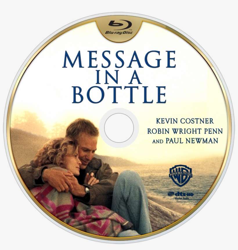 Message In A Bottle Bluray Disc Image - Blu Ray Message In A Bottle, transparent png download