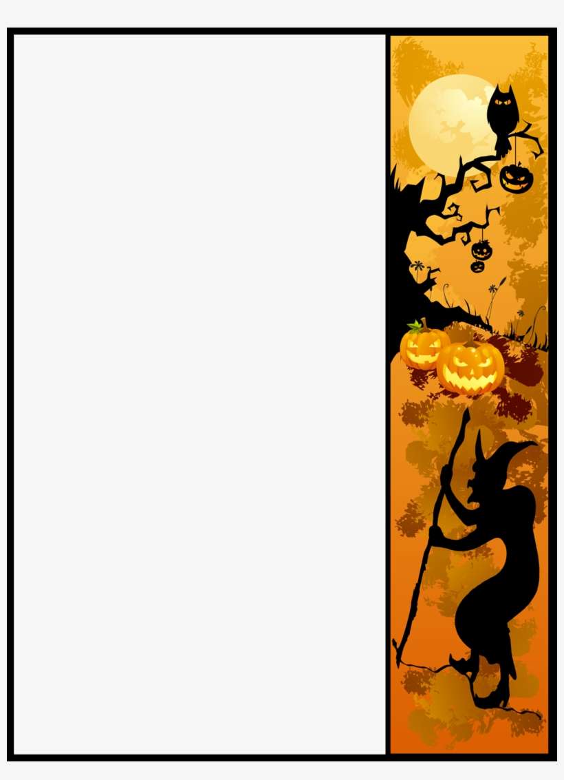 Summer Divider Clipart - Tree Pumpkin Photo Halloween Card | Halloween Cards, transparent png download