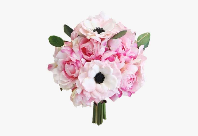 Peony Anemone Eucalyptus Silk - Portable Network Graphics, transparent png download
