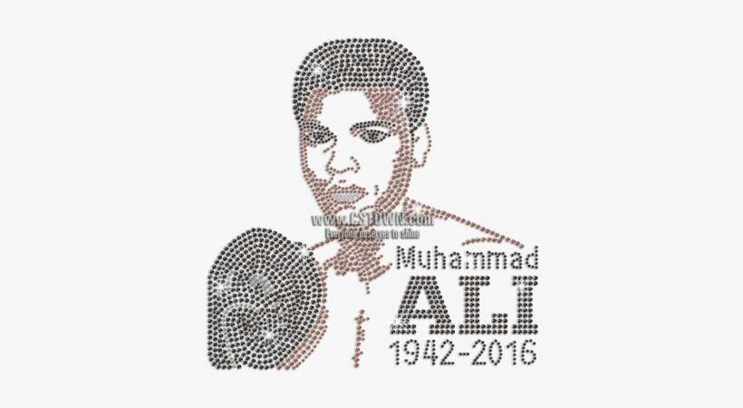 Personalized Portrait Of Muhammad Ali Rhinestone Iron - Cross-stitch, transparent png download