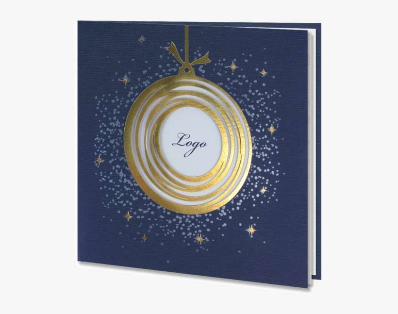 Navy Blue Laser Cut Bauble With Gold Foil - Laser, transparent png download