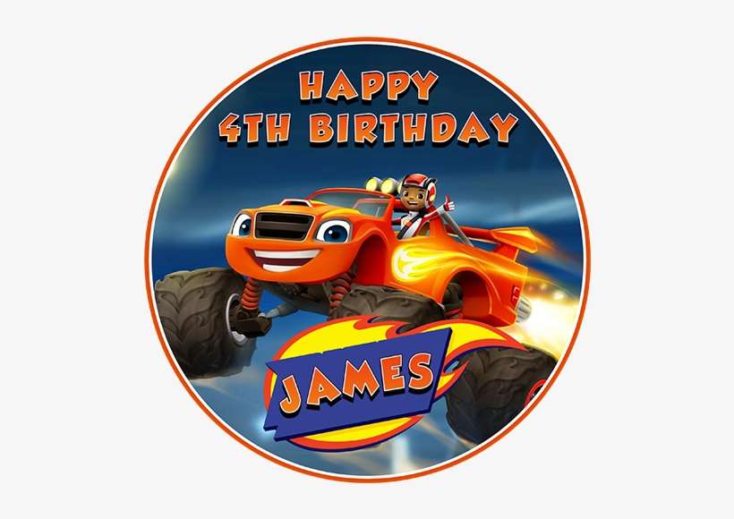 Blaze And The Monster Machines - Blaze And The Monster Machines Edible, transparent png download