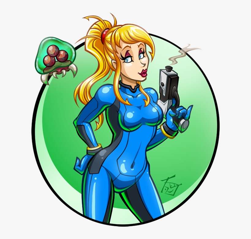[pinup] [fanart] Samus Aran Hooksnfangs - Drawing, transparent png download