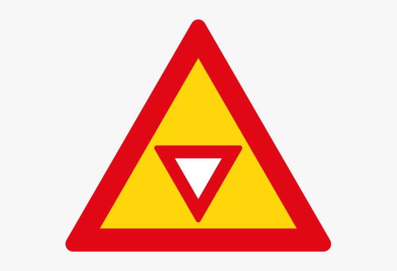 Yield Sign Png - Chute Dans Les Escalier, transparent png download