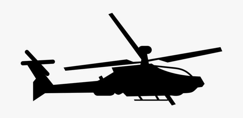 Helicopter, Military, Silhouette - Military Clip Art, transparent png download