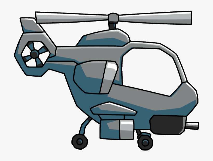 Attack Helicopter - Scribblenauts Helicopter, transparent png download
