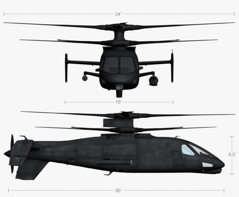 Sikorsky S-97 Raider™ Aircraft Specifications & Dimensions - Lockheed Martin S 97 Raider, transparent png download