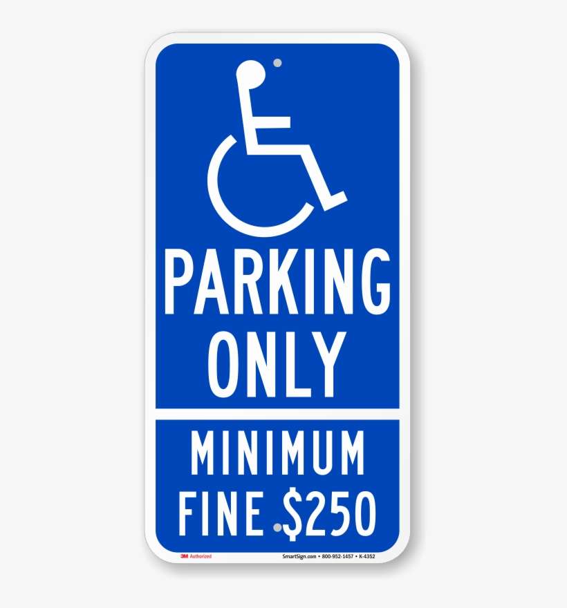 California Combination Handicap Parking Sign - Ada Parking Spot Sign, transparent png download