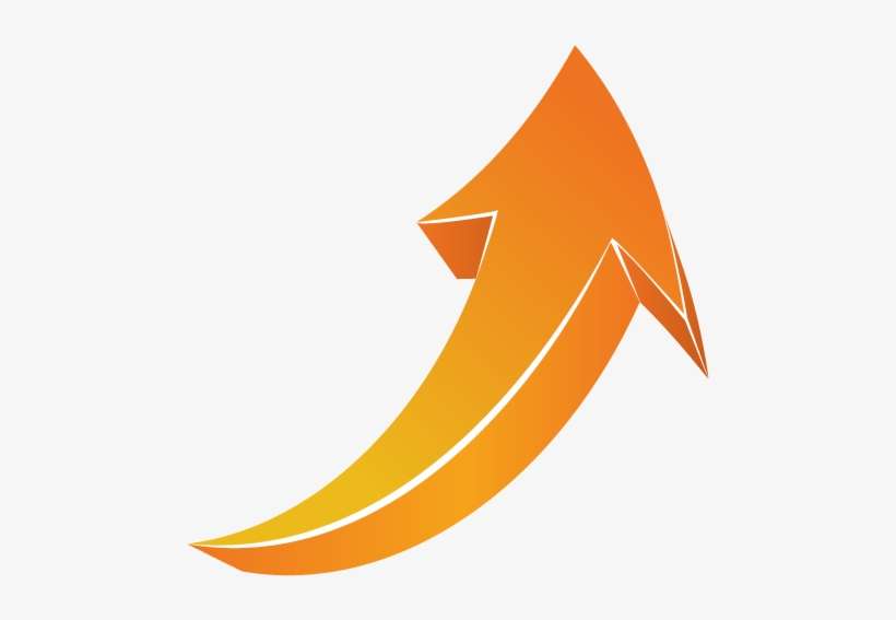Top - Orange Curved Arrow Png, transparent png download