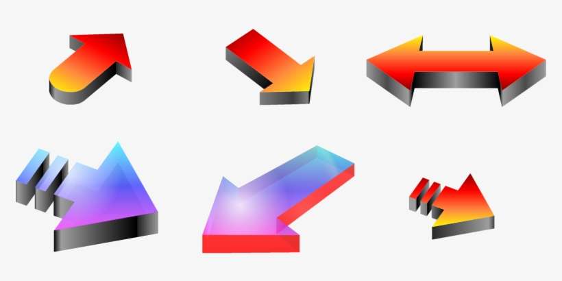 3d Arrows - Gih - Graphic Design, transparent png download