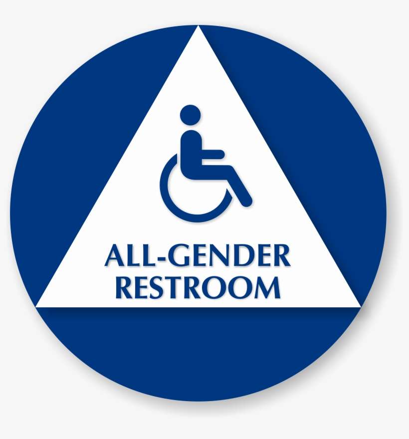 California All-gender Restroom, Toilet Isa Symbol Sign - Unisex Restroom Signs Cali, transparent png download