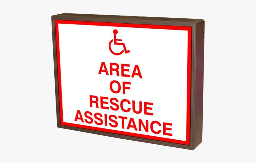 Area Of Rescue Assistance W/handicap Symbol - Handicap, transparent png download