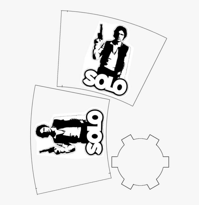 Han Solo Cup Template - Han Solo, transparent png download