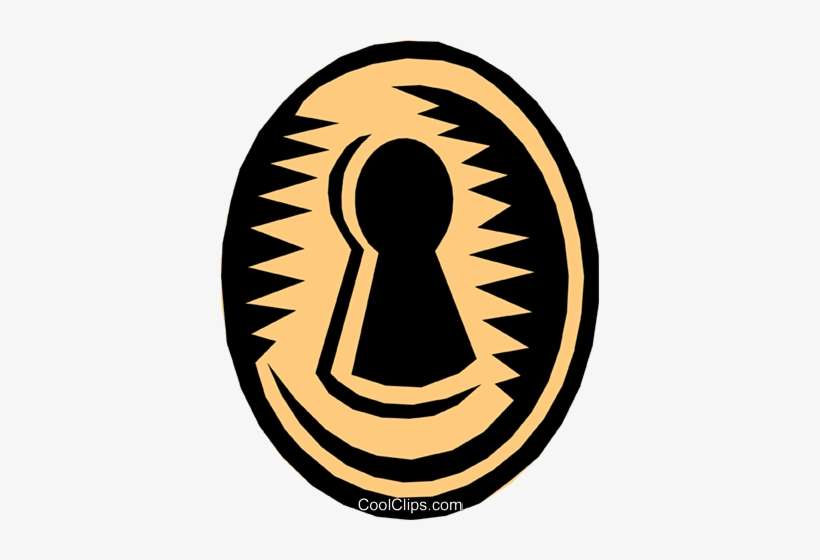 Keyhole Royalty Free Vector Clip Art Illustration - Illustration, transparent png download