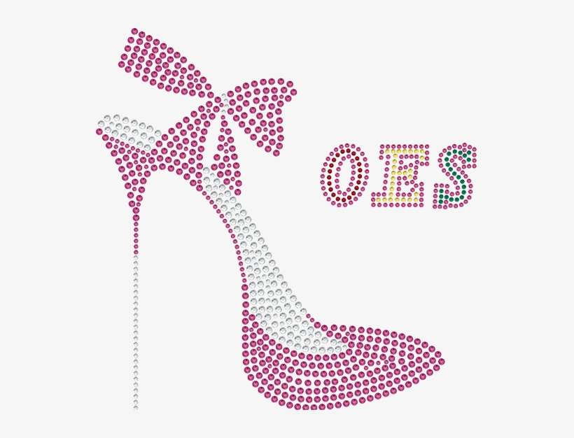 Clip Shoes Rhinestone - High-heeled Shoe, transparent png download