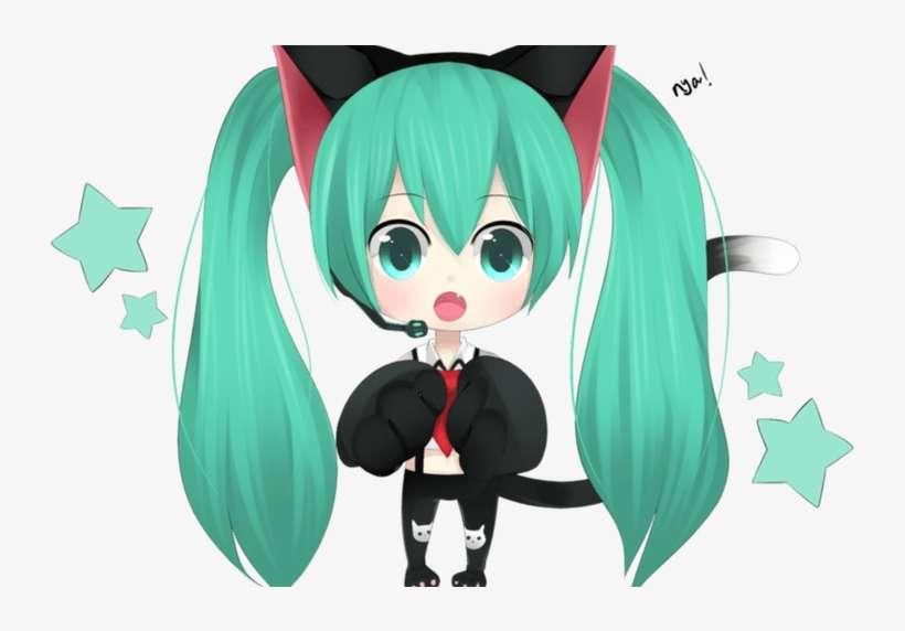 Neko Miku By Tuliblu On Deviantart - Miku Neko Gif Transparent, transparent png download