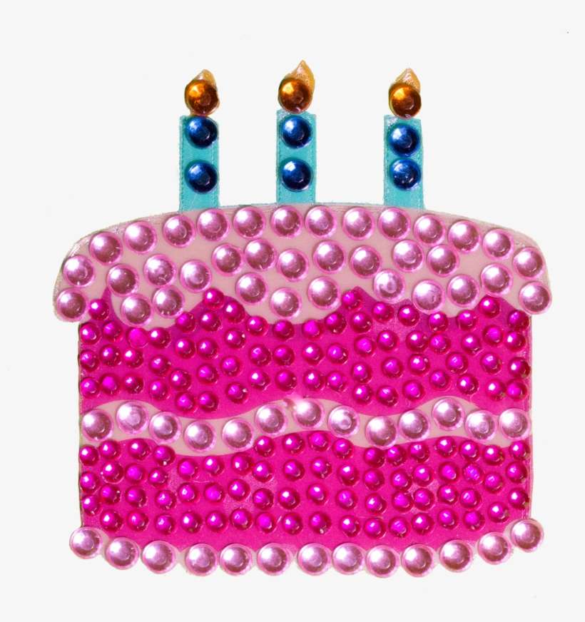 Rhinestone Birthday Cake 2in Stickerbeans - Pearl, transparent png download