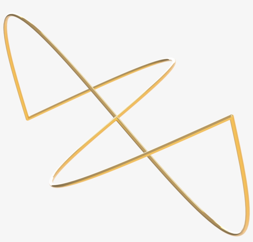 Two Golden Wires Shaped As Sine Waves - Design, transparent png download