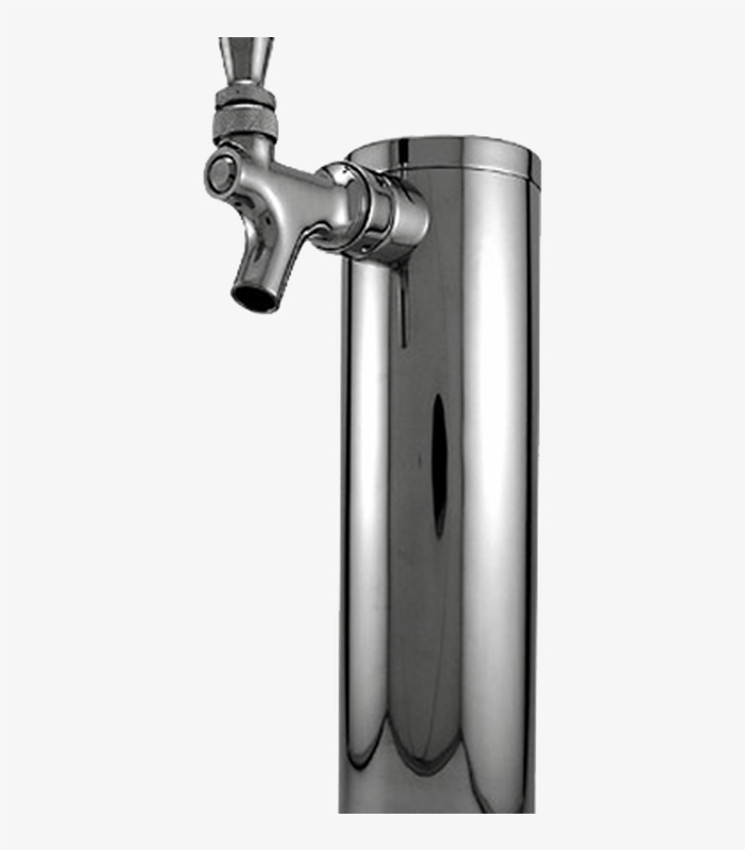 Draft Beer Tower 3" Chrome 1 Faucet - Draft Beer Tower - Stainless Steel - 3" Column - 1, transparent png download