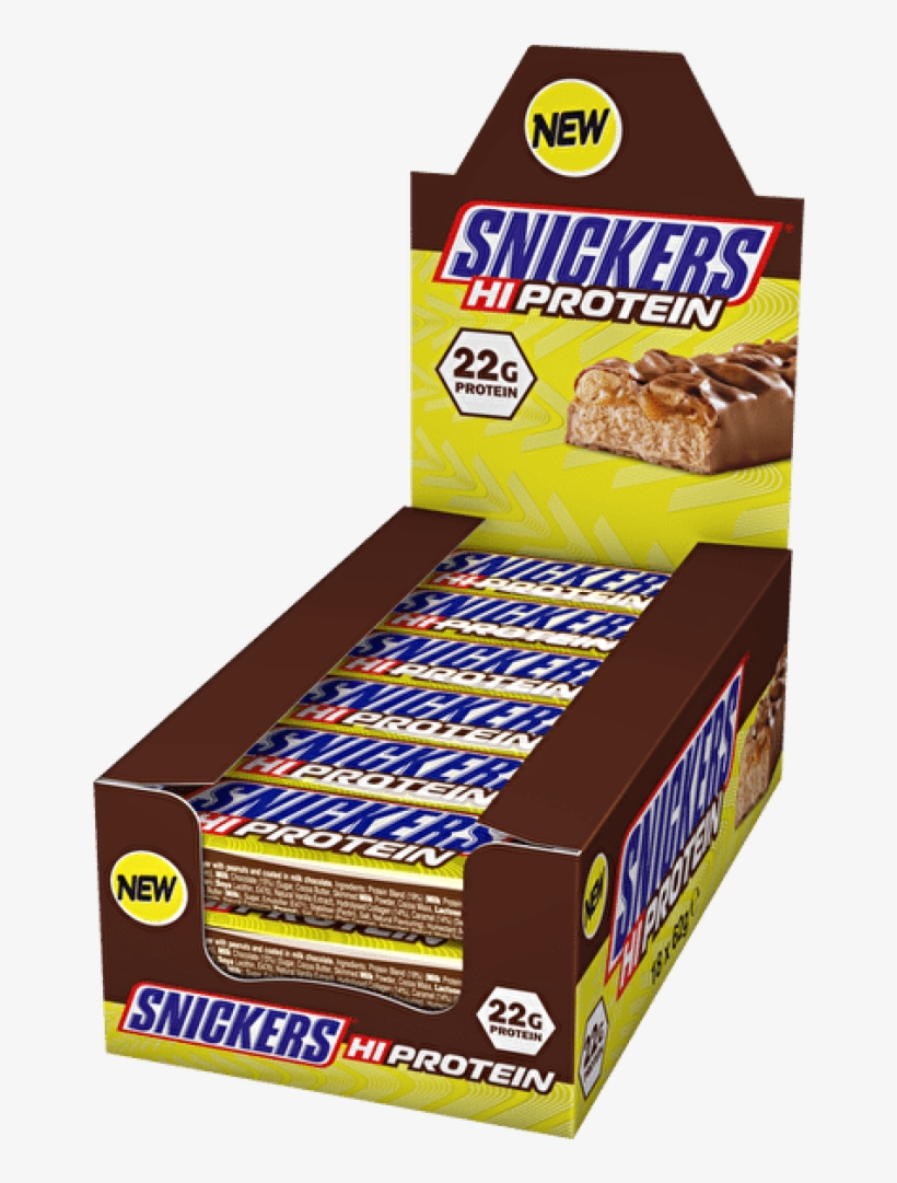 Snickers Hi Protein Bar, 18 X 62 Gr - High Protein Snickers Bar, transparent png download
