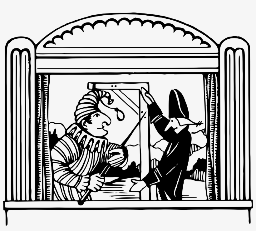Puppet Show Drawing At Getdrawings - Puppet Show Clipart Black And White, transparent png download