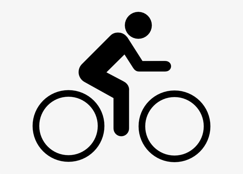 Small - Person On A Bike Clipart, transparent png download