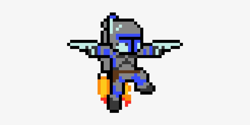 Jango Fett - Jango Fett Pixel Art, transparent png download
