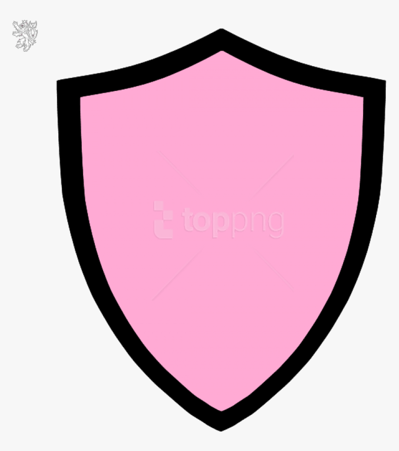 Pink And Black Shield Clip Art - Shield Black Pink, transparent png download