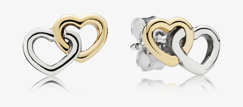 Heart To Heart Stud Earrings - Pandora Heart To Heart Earrings, transparent png download