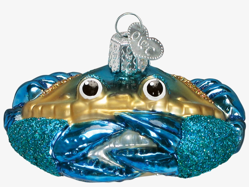 Blue Crab - Old World Christmas Blue Crab Glass Ornament, transparent png download