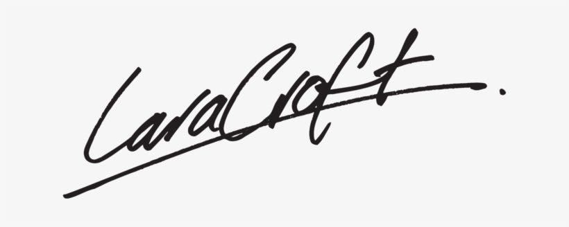 Lara Croft - Lara Croft Sign, transparent png download