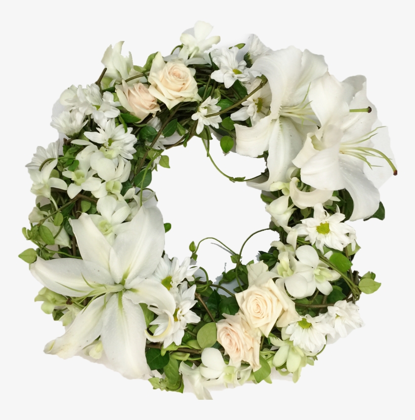 White Lily Wreath, transparent png download