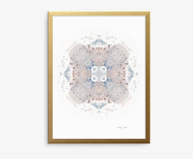 A Vertical/portrait Gold Frame Contains An Art Print - Circle, transparent png download