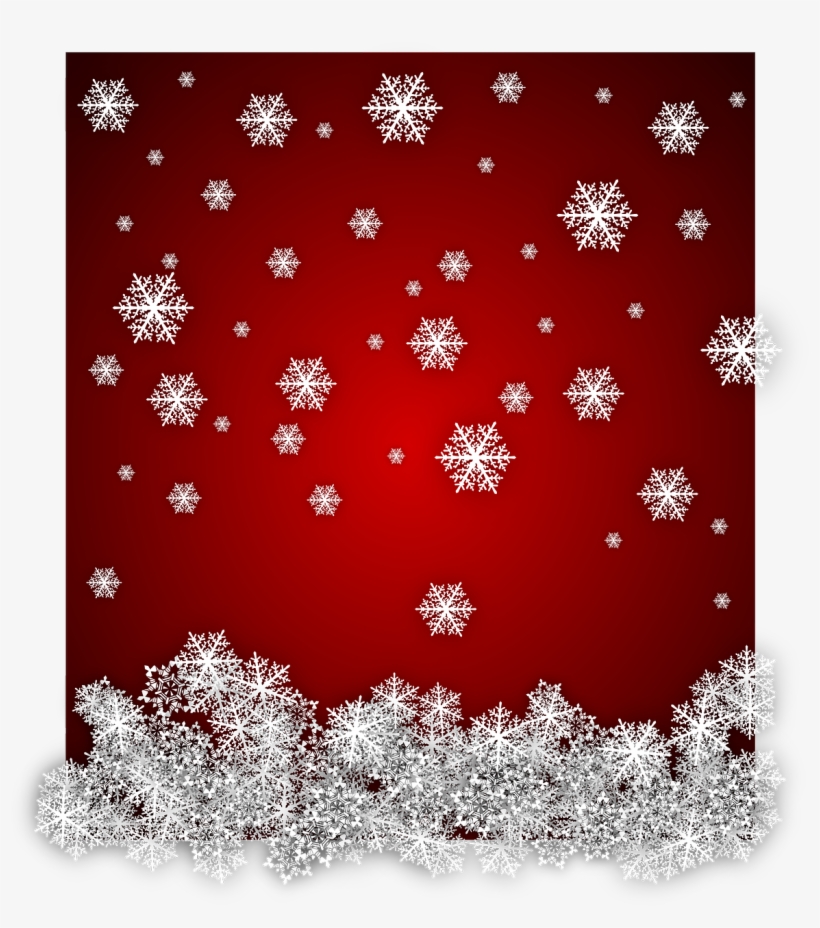 Frozen Snowflakes, Snow, Winter, Cold, Icy, Frozen - Snowing On Red Note Cards (pk Of 10), transparent png download