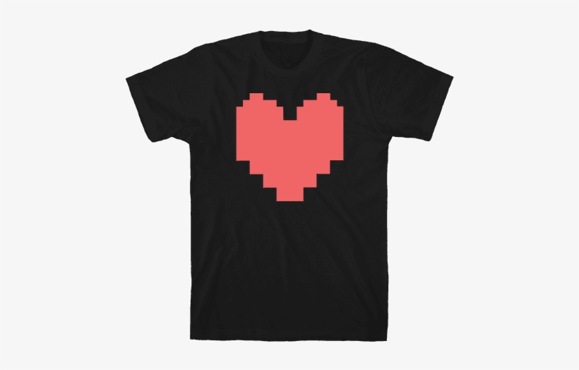 Undertale Pixel Heart Mens T-shirt - Kindness Undertale, transparent png download