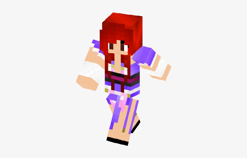 Erza Scarlet Skin - Minecraft, transparent png download