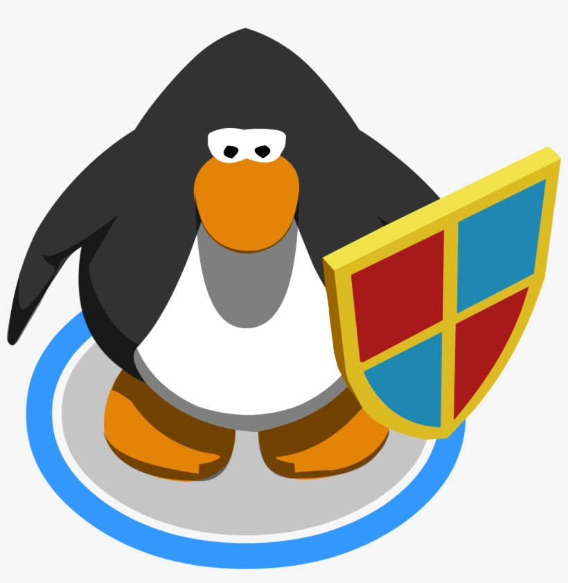 Gold Shield In-game - Club Penguin Mohawk, transparent png download