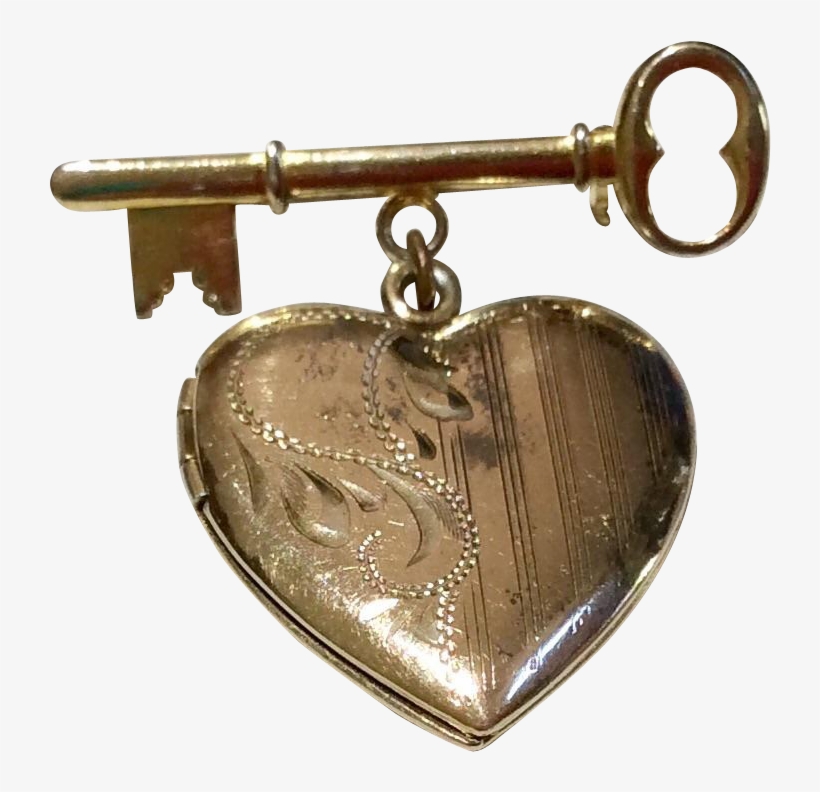 Vintage Key To My Heart Photo Locket - Locket, transparent png download