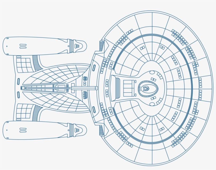 Top View Uss By Zeetos On Deviantart - Uss Enterprise Top View, transparent png download