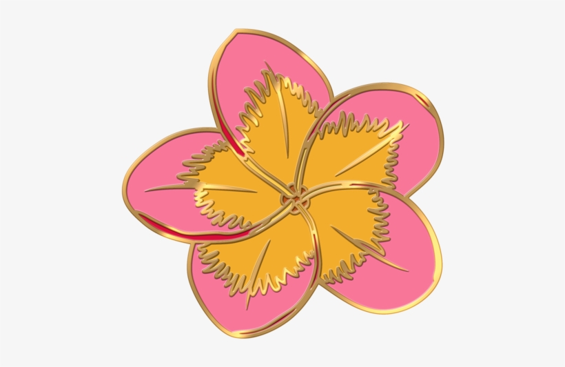 Plumeria Flower Pin - Frangipani, transparent png download