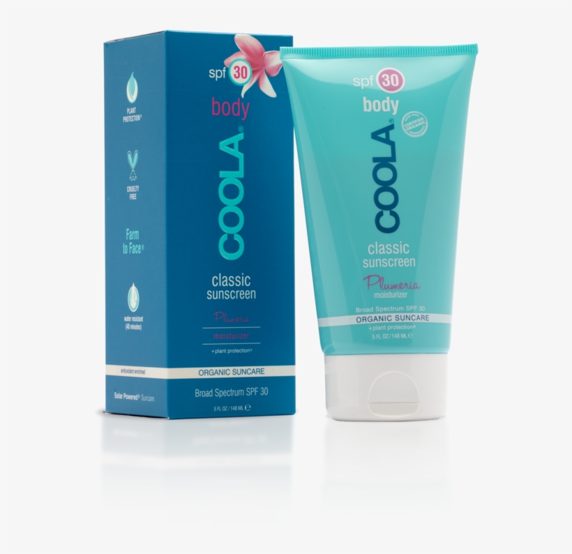 Coola Suncare Body Spf 30 Plumeria Moisturizer, Coola - Coola Suncare Classic Sunscreen Body Spf 50 Unscented, transparent png download