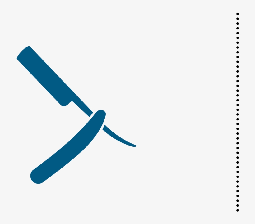 Clean Shaves - Straight Razor Vector, transparent png download