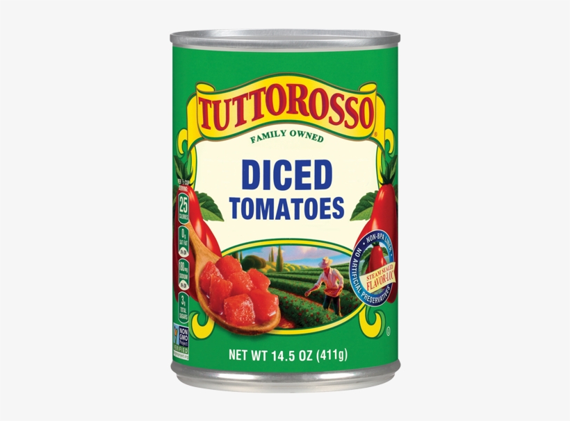 Tuttorosso Diced Tomatoes - Tuttorosso Tomatoes, Diced - 14.5 Oz, transparent png download
