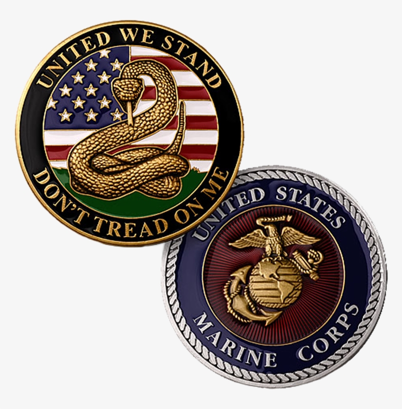 "don't Tread On Me" Coin - Dont Tread On Me Marines, transparent png download