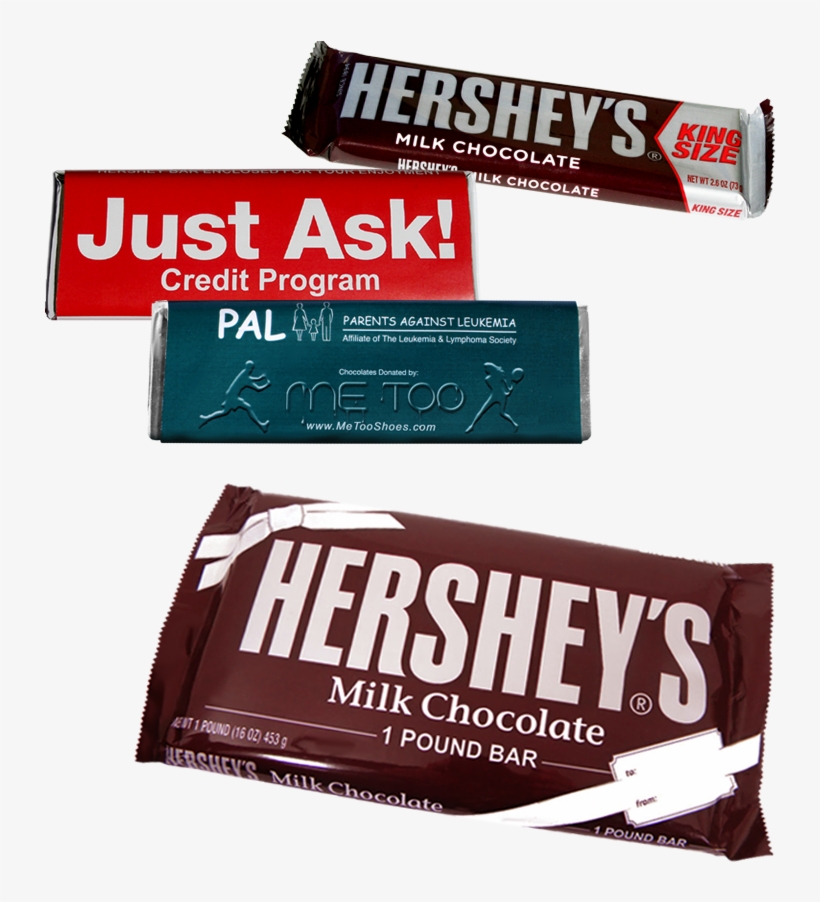 Custom Wrapped Kingsize, One Pound And Five Pound Bars - Hershey Bar Sizes, transparent png download