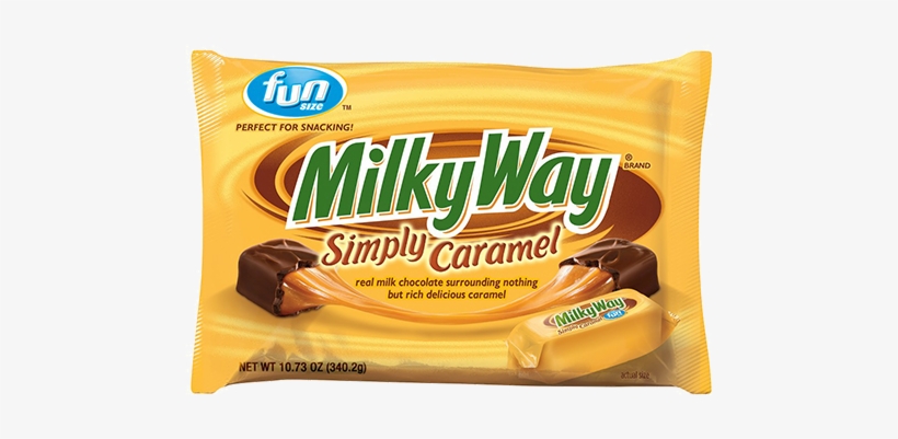 Milky Way Simply Caramel Fun Size Candy Bars - Milky Way Simply Caramel Fun Size - 10.73 Oz Pack, transparent png download